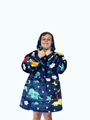 Big Dinosaur Hoodie Blanket One-size (Youth)