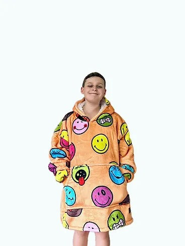 Emoji Hoodie Blanket One-size (Youth)