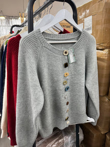 CG1052 Wonky Buttons Cardigan
