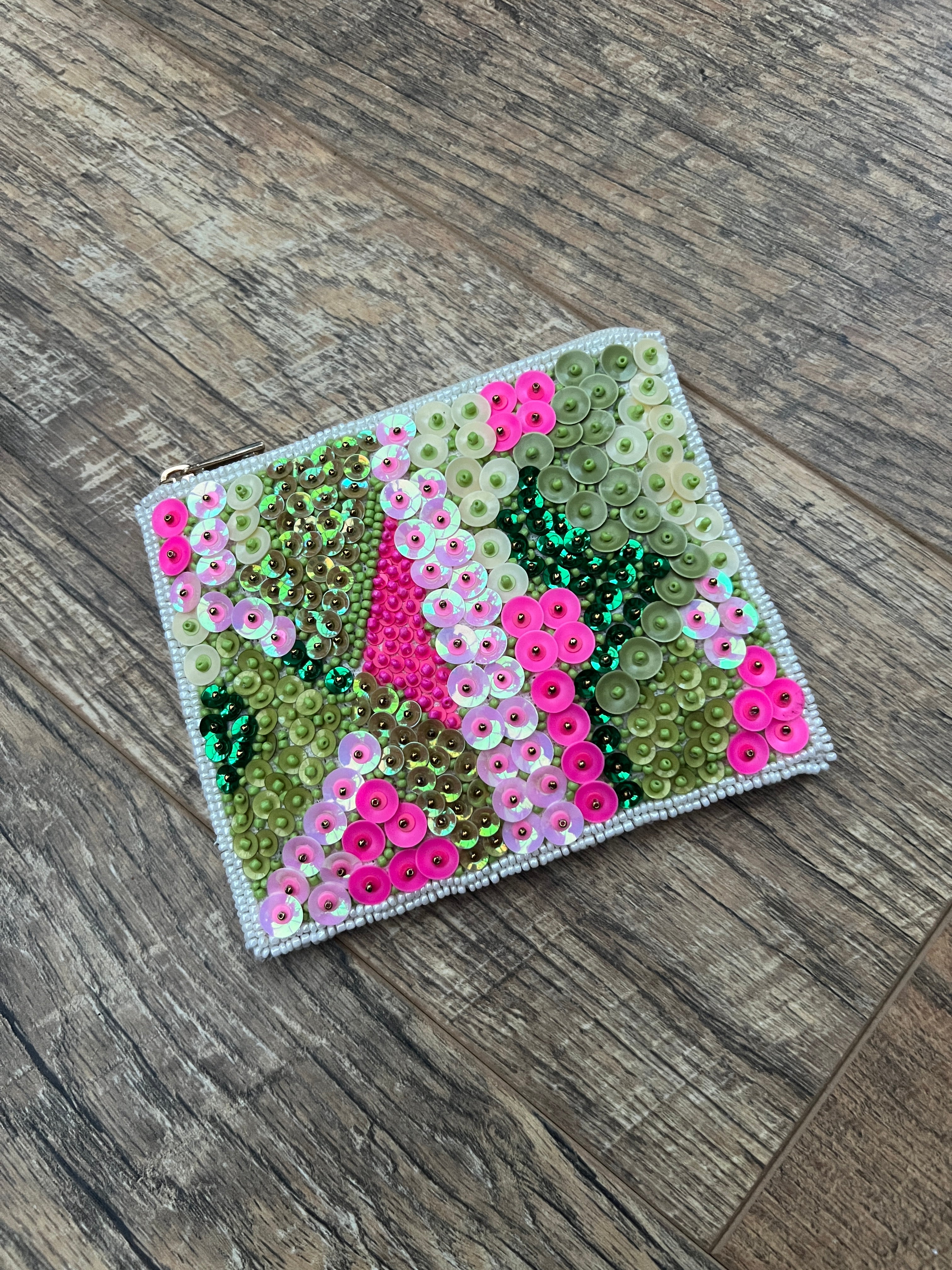 Canvas Beads Hand Made Coin Bag