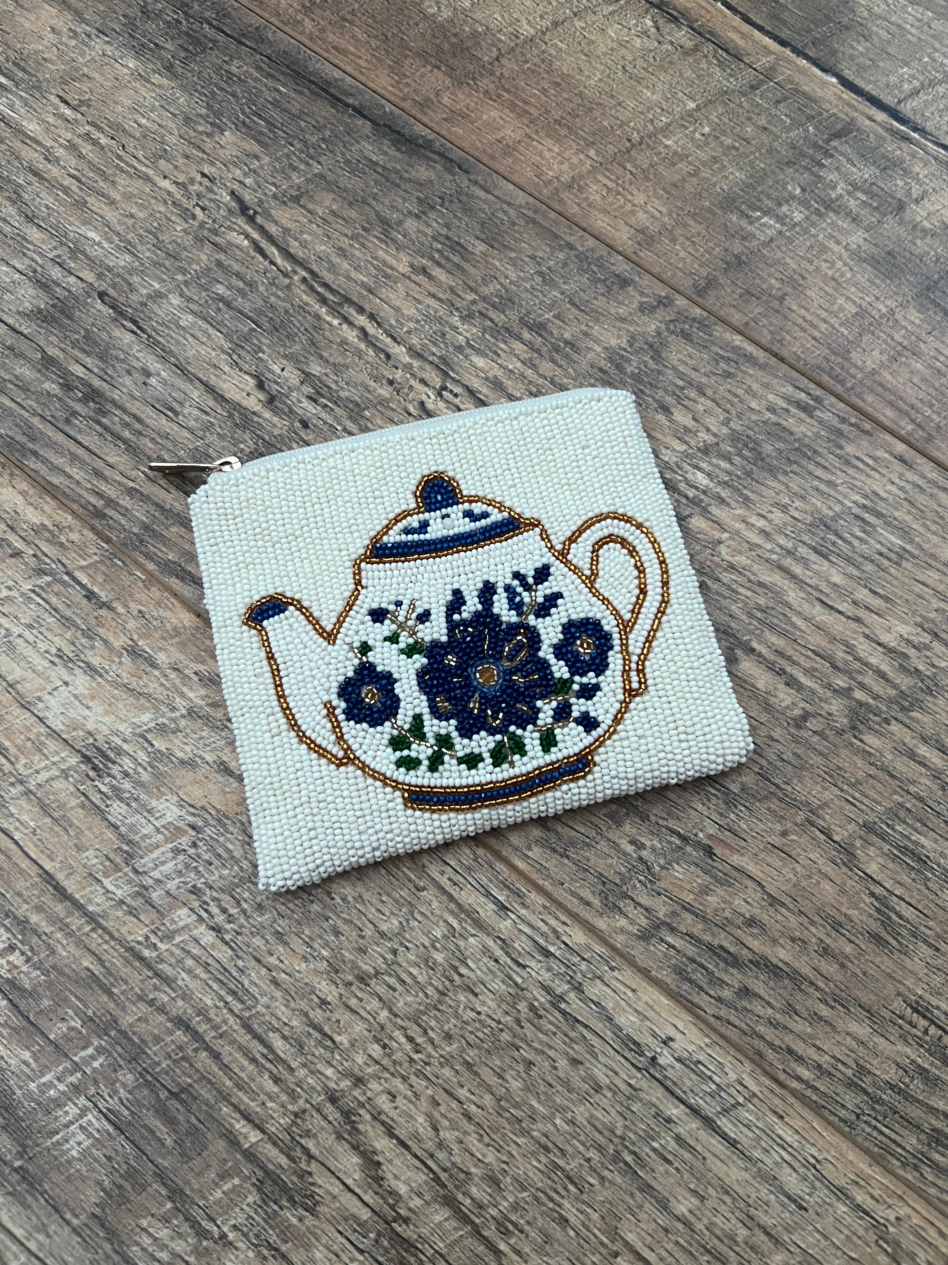 Canvas Beads Hand Made Coin Bag