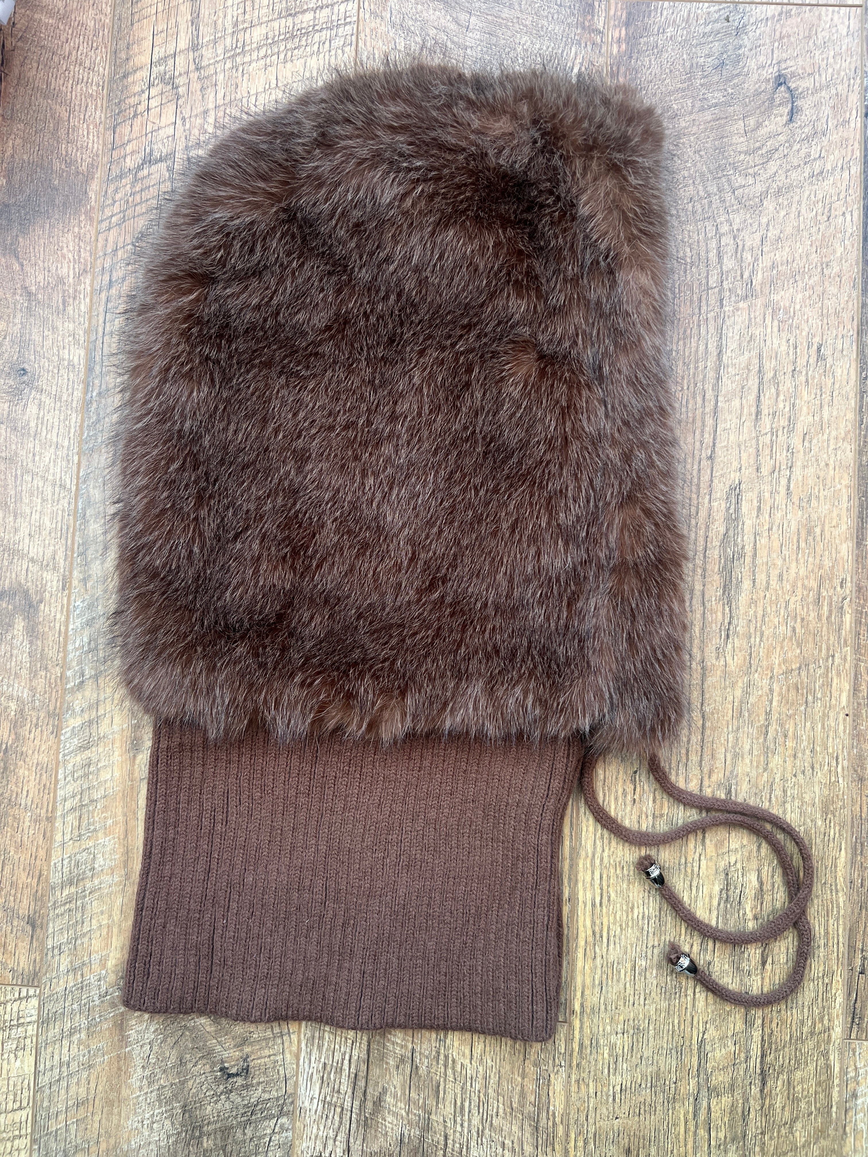 Scarf With Hat Medium Latte