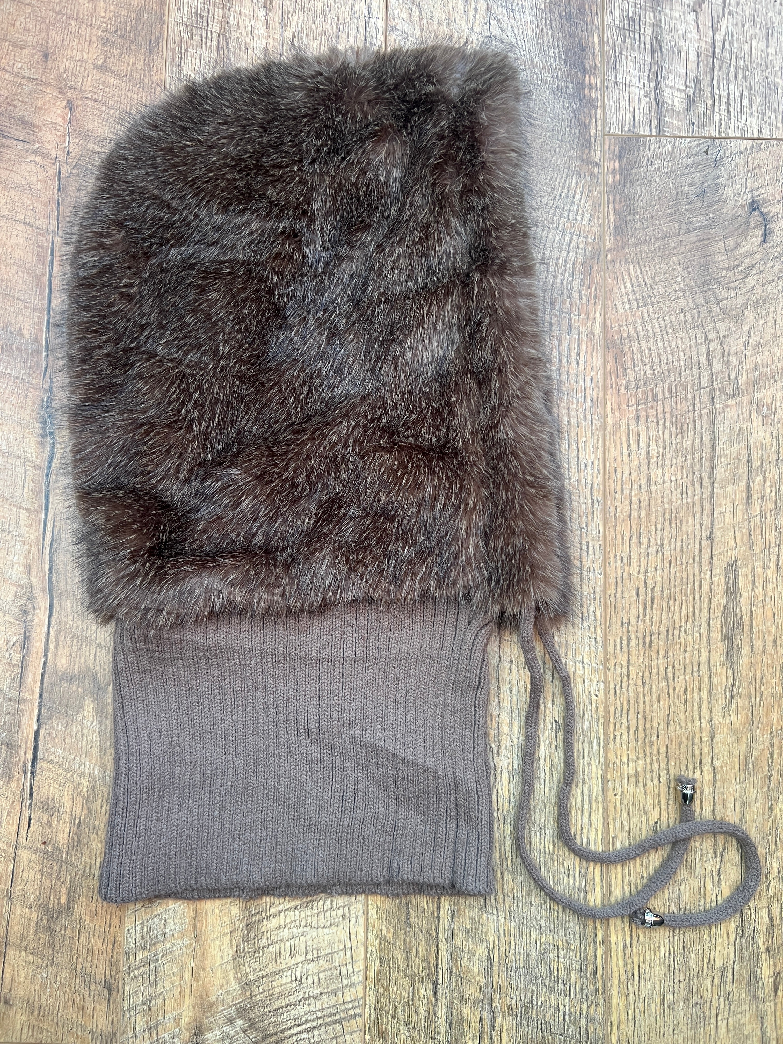 Scarf With Hat Medium Khaki