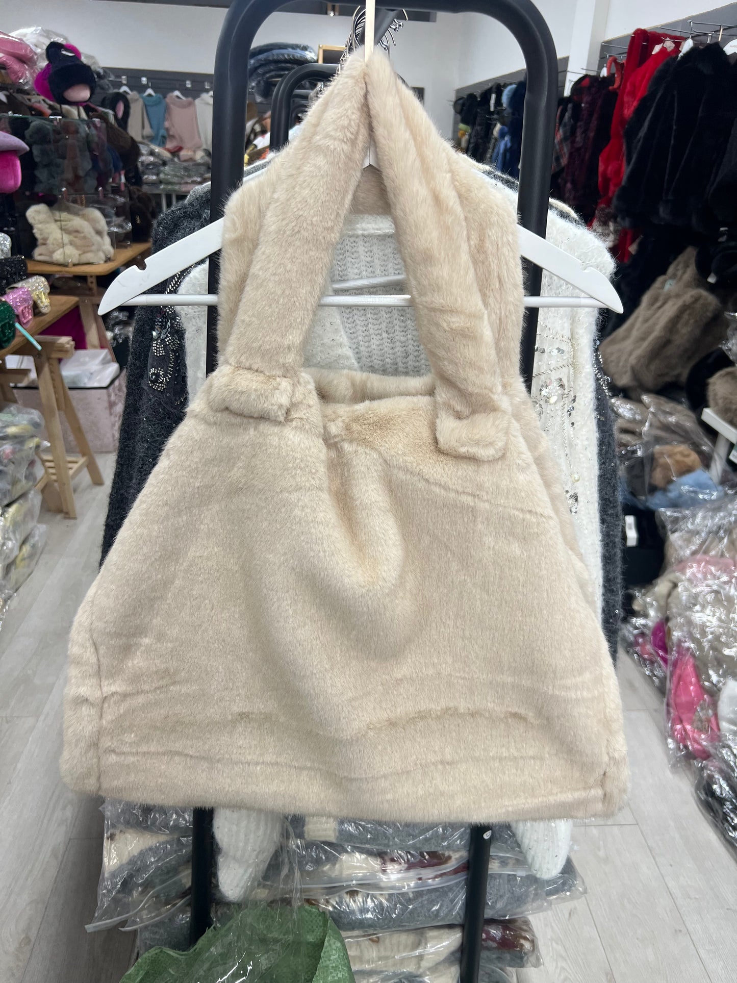 H707 Faux Fur Tote Bag