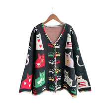 CG1041 Colourful Cat Cardigan