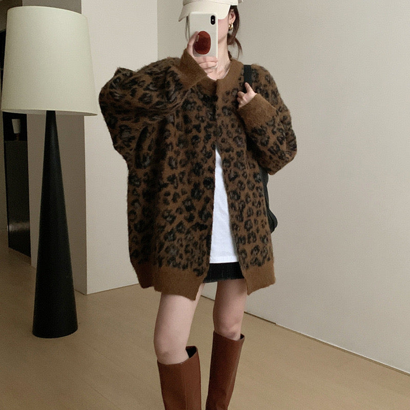 CG1039 Leopard Cardigan