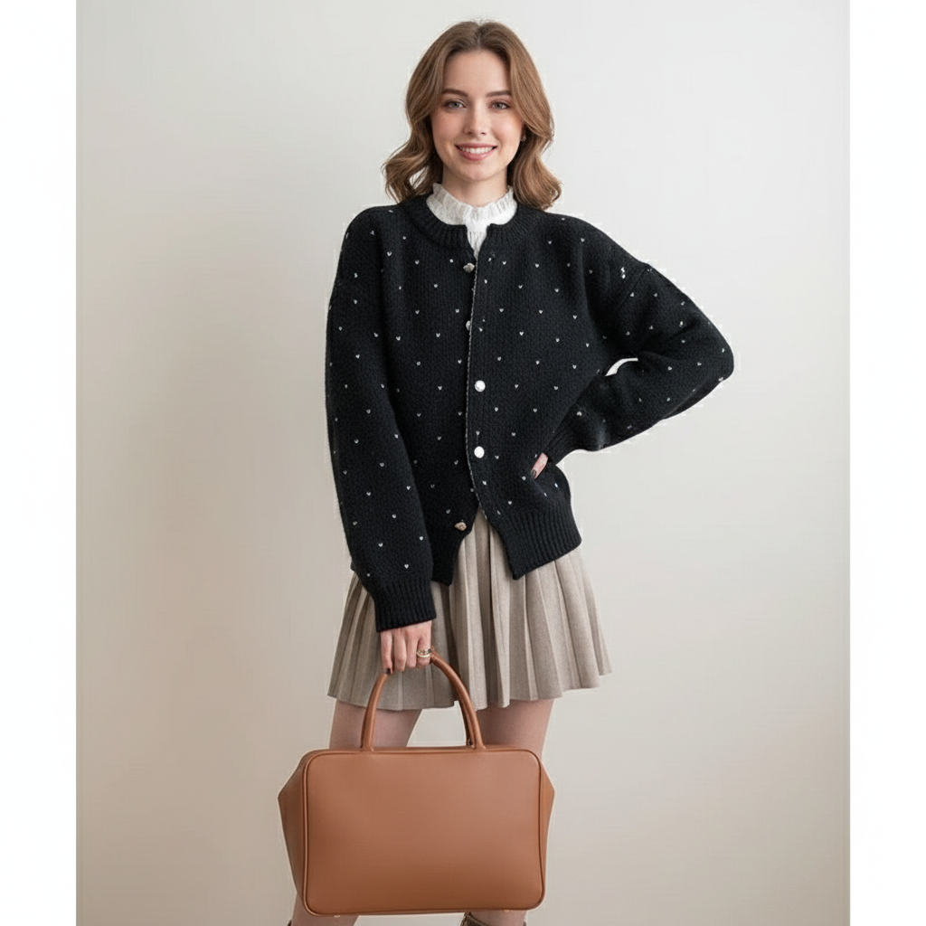 CG1044 Mini Hearts Cardigan