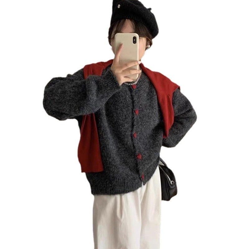 CG1046 Red Heart Cardigan