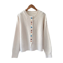 CG1047 Coloured Buttons Cardigan