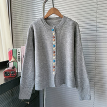 CG1047 Coloured Buttons Cardigan