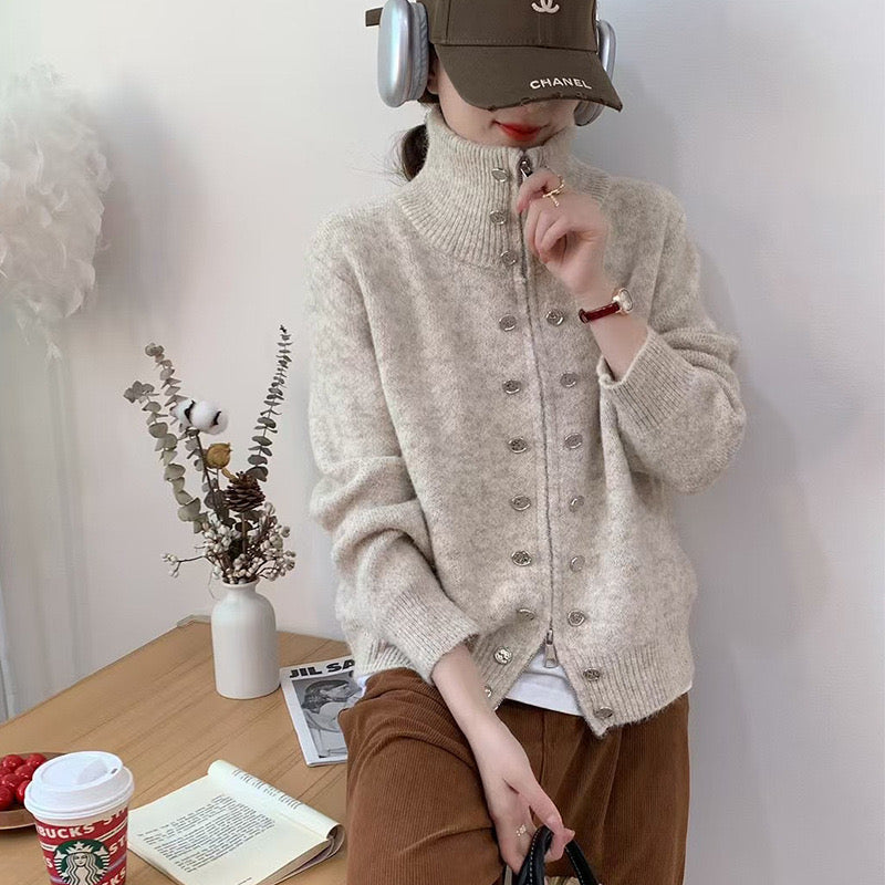 CG1050 Chrome Buttoned Cardigan