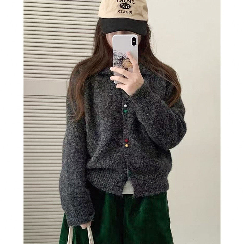 CG1051 Coloured Buttons Cardigan