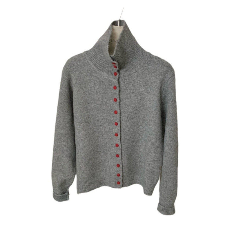 CG1054 Red Buttons Cardigan