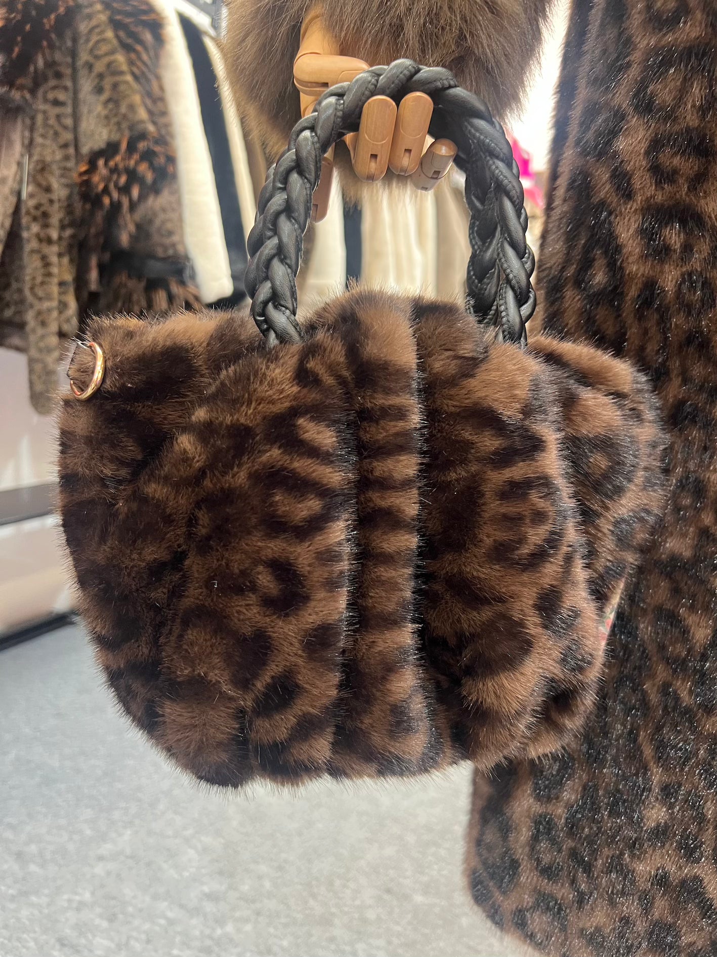 B704 Faux Fur Bag