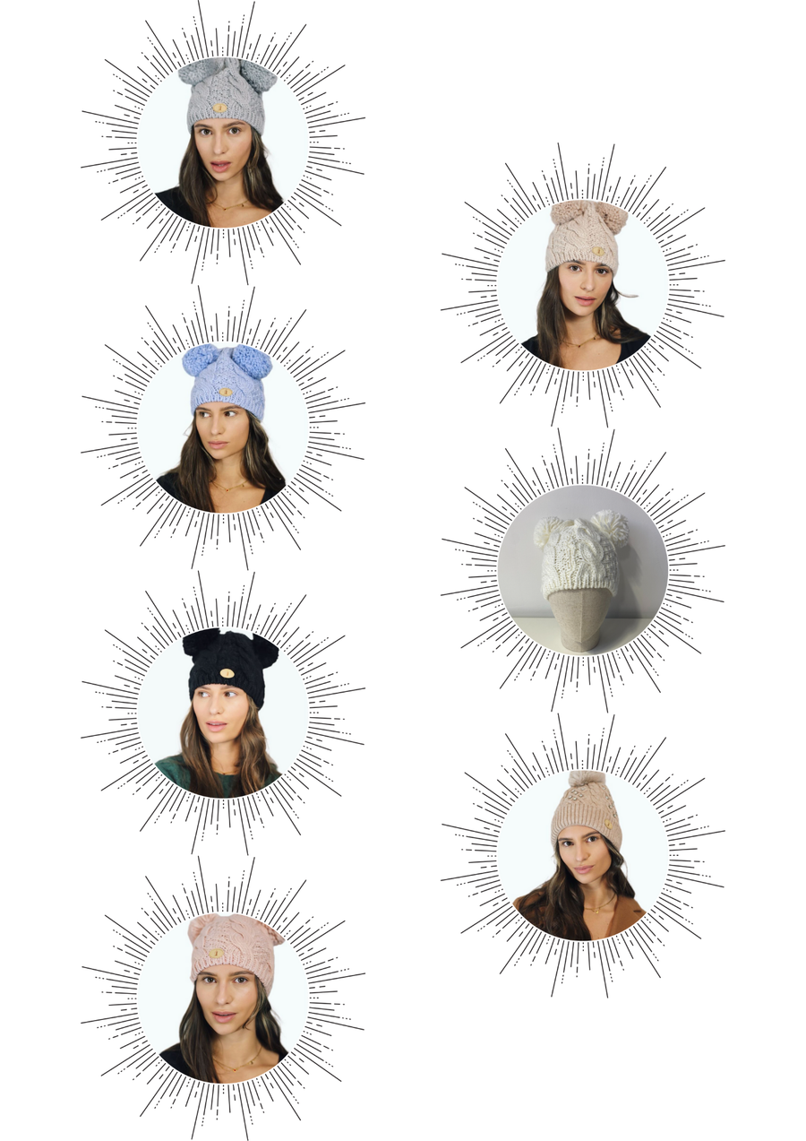 H005  120pieces Pom Pom Beanie Mix Colours Pack ( Box )