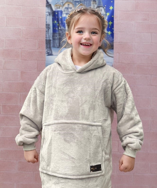 Silver Grey Hoodie Blanket One-size (Youth)