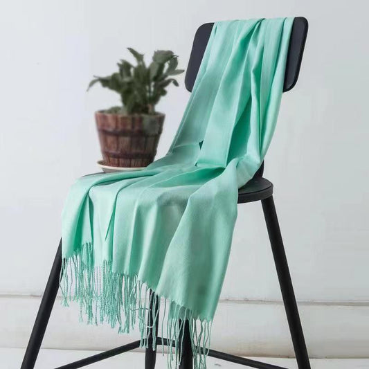 38# Cashmere Feeling Scarf 150g Mint Green