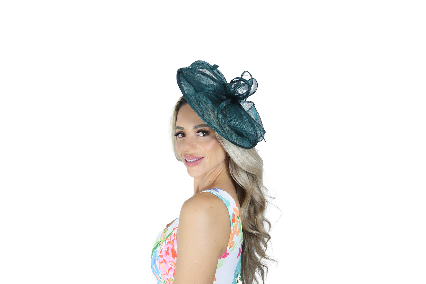 F0003 Forest Green Hat Fascinator