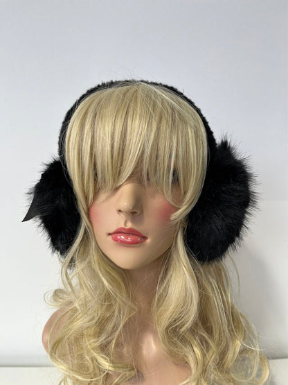 Ae030 Ultra Soft Fluffy Earmuffs Black