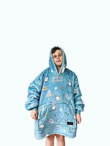 Animals Hoodie Blanket One-size (Youth)