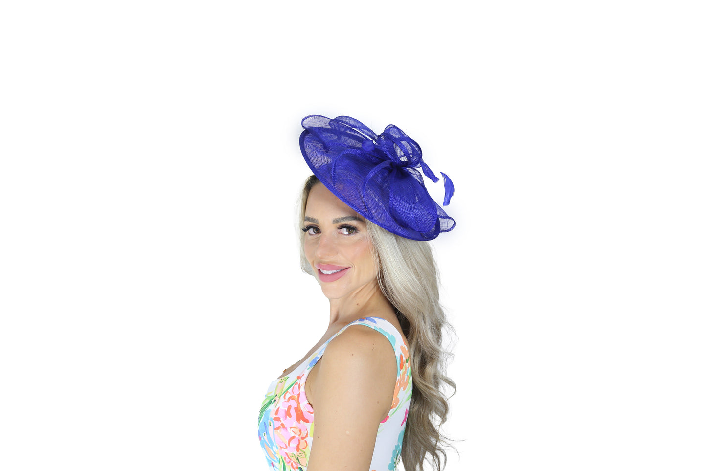 F0003 Royal Blue Hat Fascinator