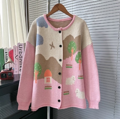 CG0026 Cardigan Pink House