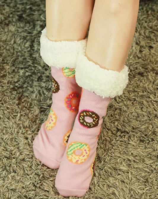 Donuts Adult Slipper Socks