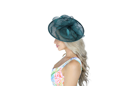 F0003 Forest Green Hat Fascinator