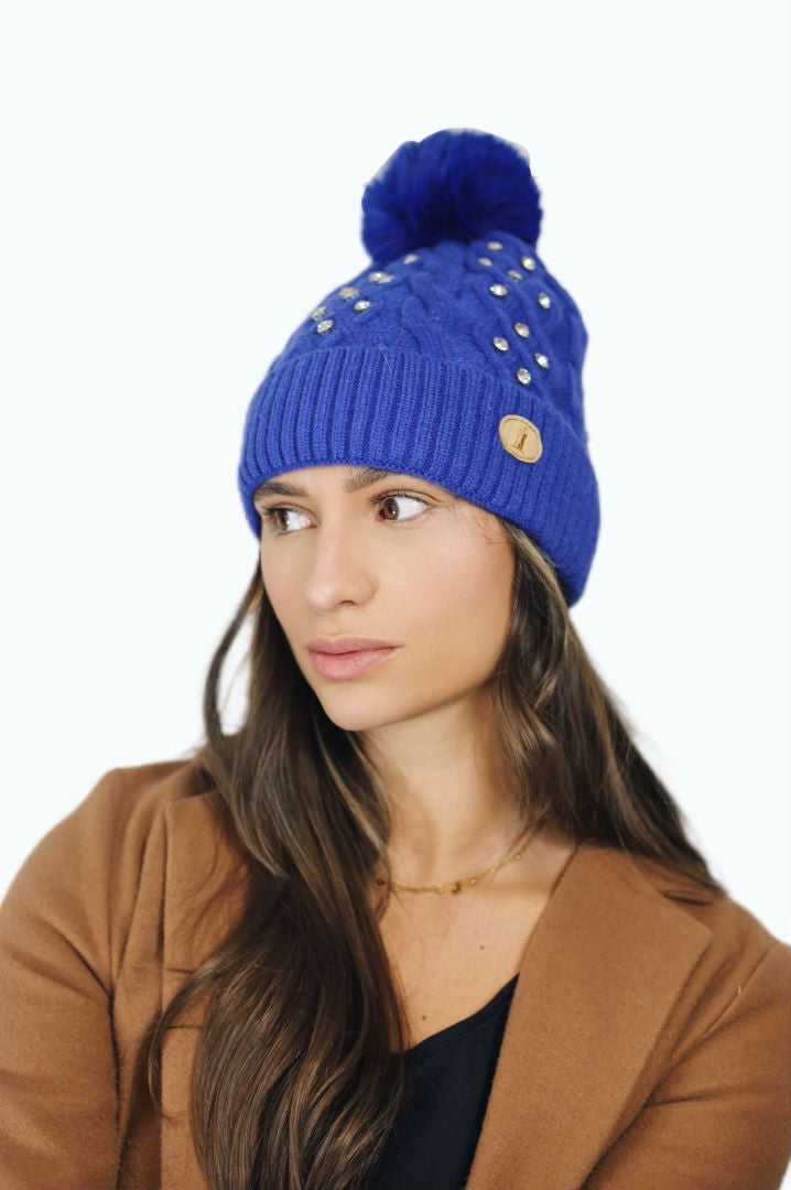 H00423 Crystal Pom Hat