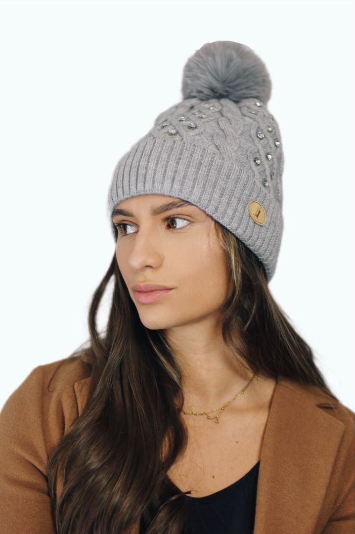 H00423 Crystal Pom Hat