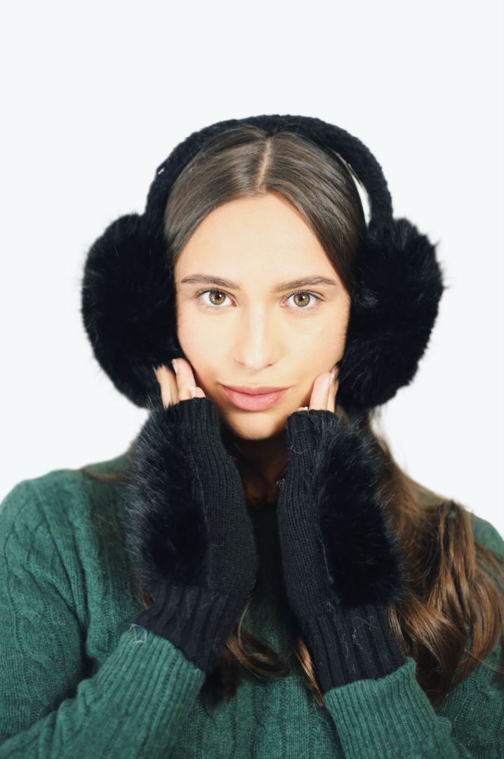 G01823 Faux Fur Gloves