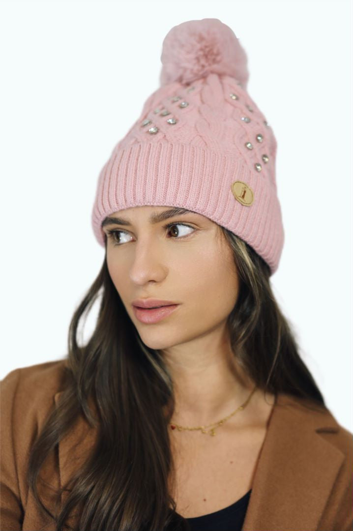 H00423 Crystal Pom Hat