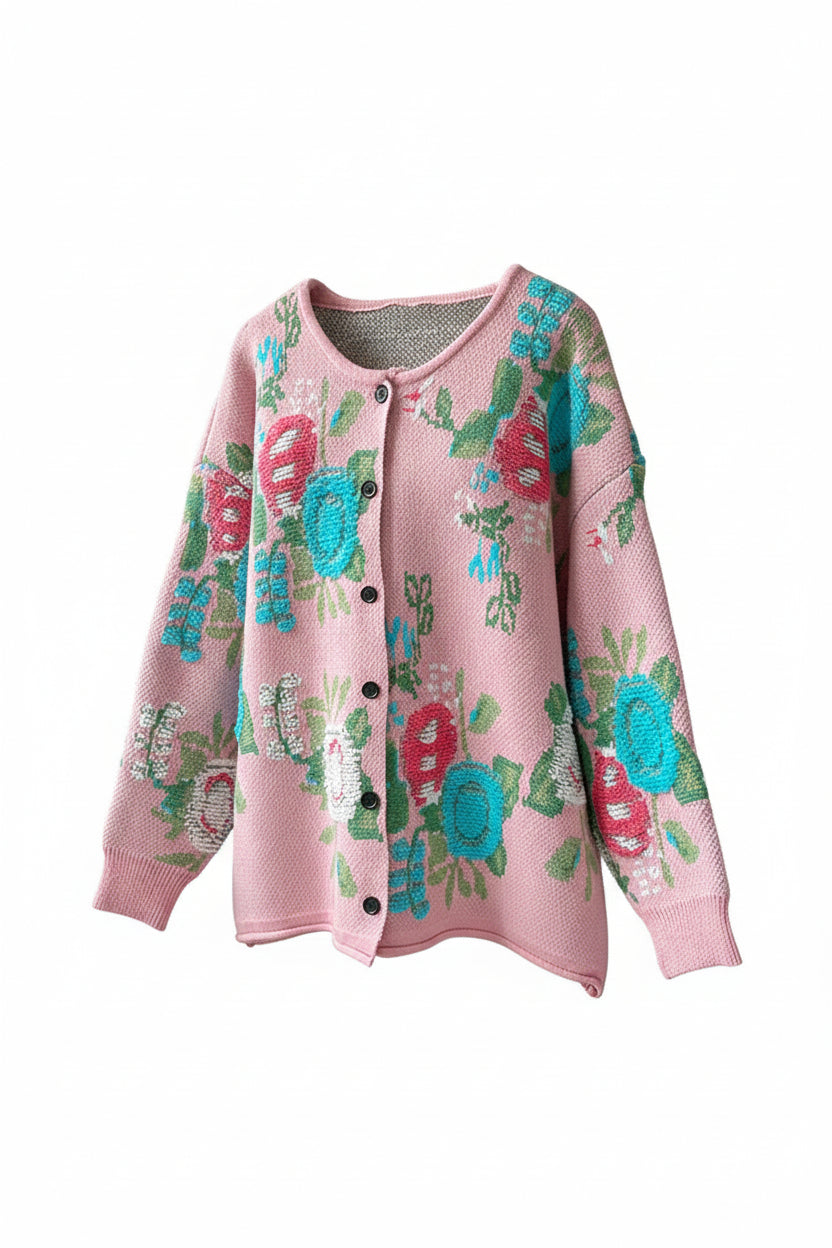 Cg0025 Pink Blue Flowers