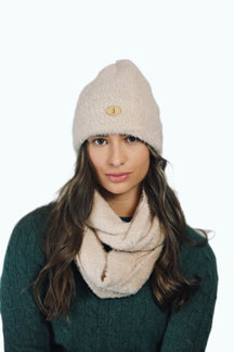 H00923 Soft Snood and Beanie 2 pieces Set