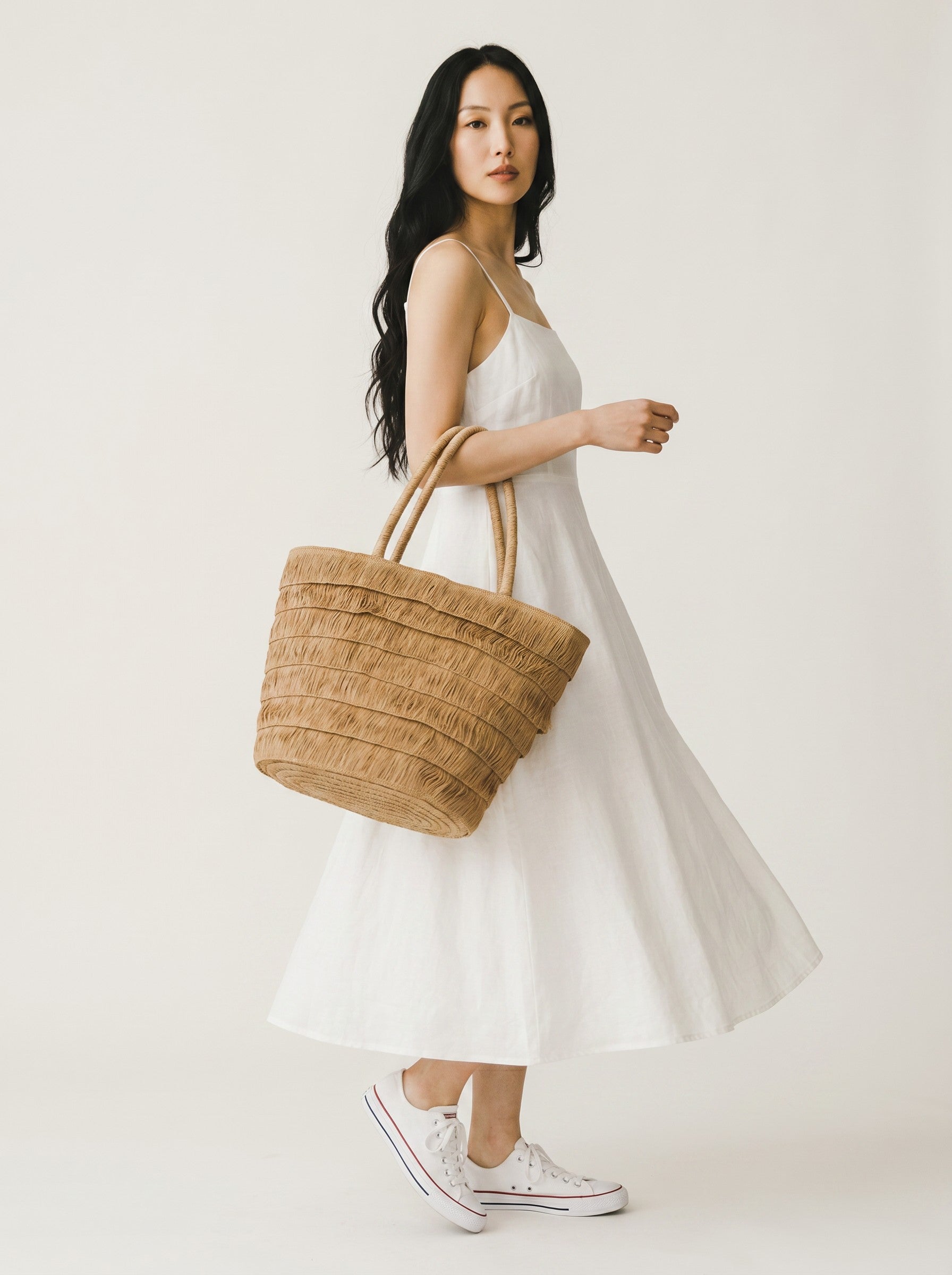 Eloise Straw Bag Brown