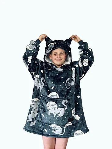 Luminous Cats Hoodie Blanket One-size (Youth)