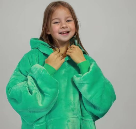 Mint Green Hoodie Blanket One-size (Youth)