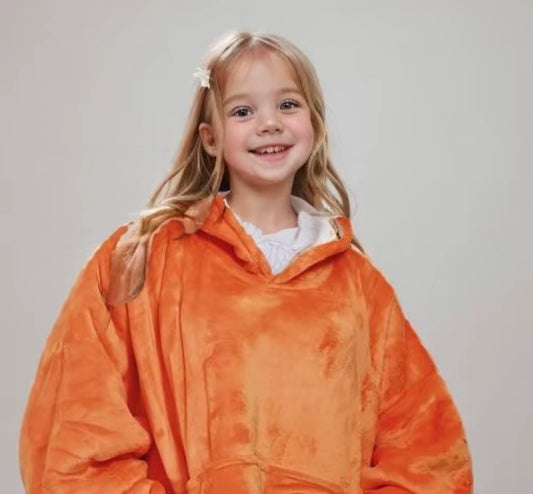 Orange Hoodie Blanket One-size (Youth)