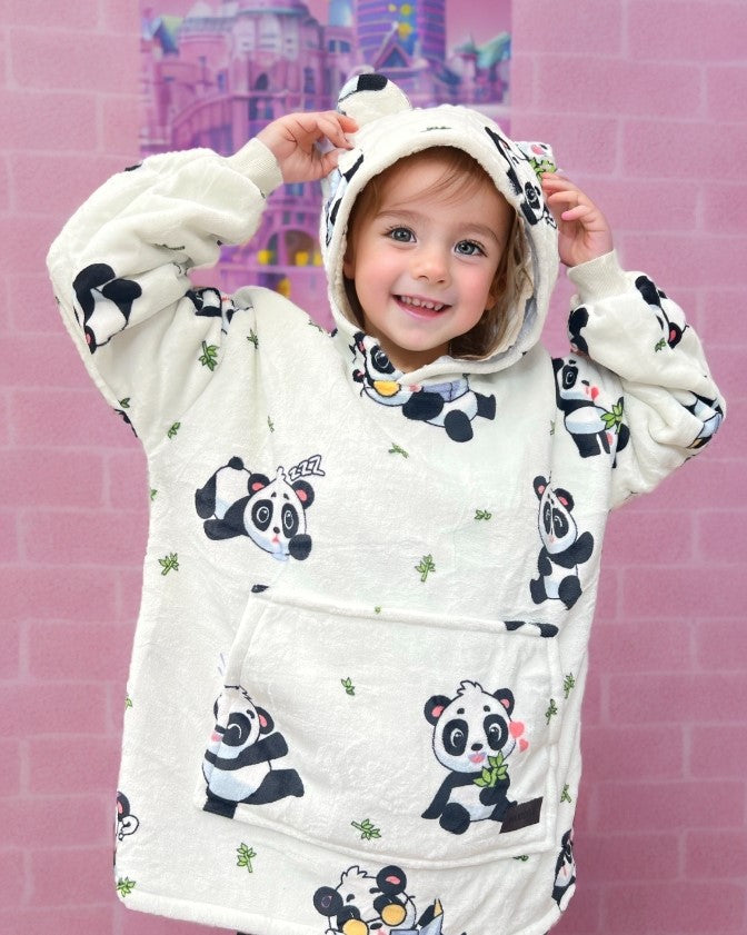 Panda Hoodie Blanket One-size (Youth)